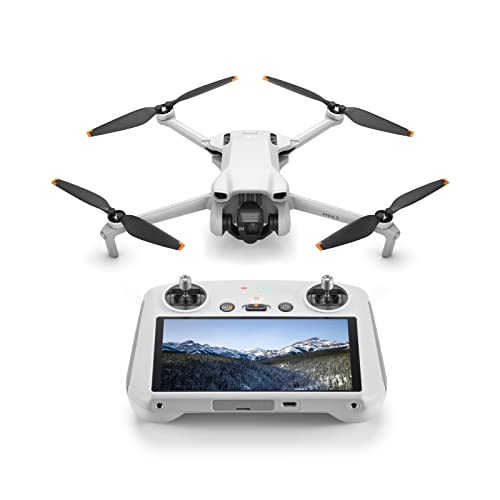 DJI Mini 3 (con  RC) – Mini drone con fotocamera leggero e pieghevole con video in 4K HDR, autonomia di 38 minuti, Riprese verticali native e funzioni intelligenti