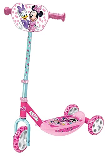 Smoby Monopattino tre Ruote Minnie, 7600, +3 anni, Struttura in Metallo, Regolabile in Altezza, Trasporto Facile, Rosa, S