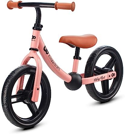 kk Kinderkraft 2WAY NEXT Bicicletta bambini 3-5 anni, Bici senza pedali, 12 polici ruote, Design sportivo, Regolazione della sella, Bloccasterzo, Montaggio facile, Struttura leggera, Rosa