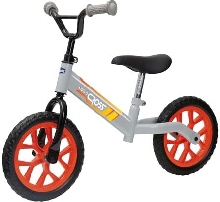 Chicco Balance Bike Cross, Bicicletta Bambini Senza Pedali, Design Cross Country, Ruote Grandi, Manubrio e Sellino Regolabili, Bici Senza Pedali per l'Equilibrio, Max 25 Kg, Giochi Bambini 3-5 Anni