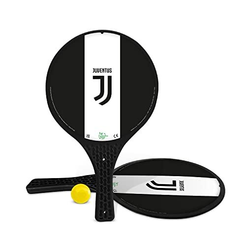 Mondo Toys- 2 Racchette in plastica -Pallina di Gomma-Gioco da Spiaggia per Bambini e Adulti-Prodotto Ufficiale F.C. Juventus Torino Unisex-