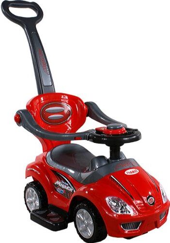 BSD Baby Car Auto per Bambini 381 Mega Car Deluxe Red Spingere Giocattolo da Tirare Ride-On Attivita Giocattolo