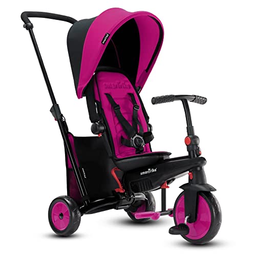 smarTrike STR3 Triciclo pieghevole per bambini, con certificazione per passeggino, per 1,2,3 anni, Rosa