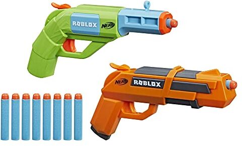 Hasbro Nerf Roblox Jailbreak Armory, Set Da 2 Blaster E 10 Dardi Nerf Elite, Include Codice Per Sbloccare Un Articolo Virtuale In-game