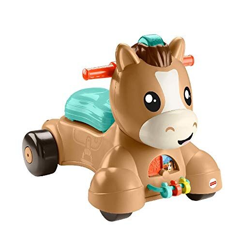 Fisher Price , Pony Salta in Sella 2-in-1 con Suoni e 3 modalità di Gioco, Giocattolo per Bambini 9+Mesi,