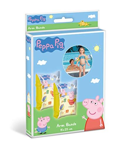 Mondo Toys Peppa Pig Arm Bands Braccioli di Sicurezza per bambini Materiale PVC Adatti a bambini da 2 a 6 anni con Peso 6-20 kg 16636, taglia unica