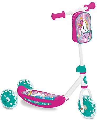 Mondo Toys My First Scooter UNICORN Monopattino Baby bambino/bambina 3 ruote borsetta porta oggetti inclusa