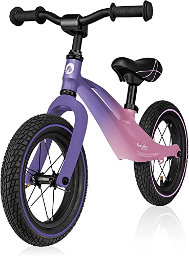 lionelo Bart AIR Bici senza pedali per bambini da 2 anni a 30kg Ultraleggero solo 3kg e Resistente: telaio in magnesio resistenza ai danni, Ruote da 12 pollici, Manubrio e sella regolabili Poggiapiedi