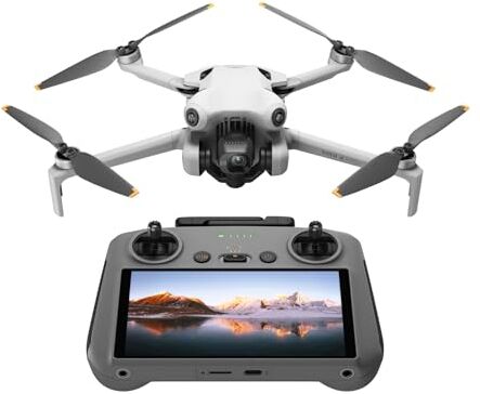 DJI Mini 4 Pro (con  RC 2), Mini Drone Pieghevole per Adulti con Fotocamera in 4K, meno di 249 g, Trasmissione Video di 20 km, Rilevamento Ostacoli Omnidirezionale, C0