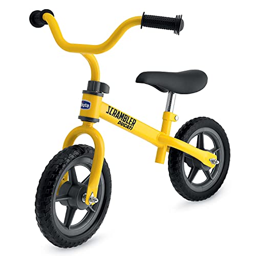 Chicco Ducati Scrambler Bicicletta Bambini Senza Pedali 2-5 Anni, Bici Senza Pedali Balance Bike per Equilibrio Bimbo e Bimba, Sellino e Manubrio Regolabili, Max 25 Kg, Giallo Giochi 2-5 Anni