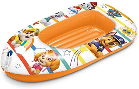 Mondo Toys Paw Patrol Boat Canotto con Base Gonfiabile , Gommone per Bambini, Misura 112 cm PVC Termosaldato Resistente