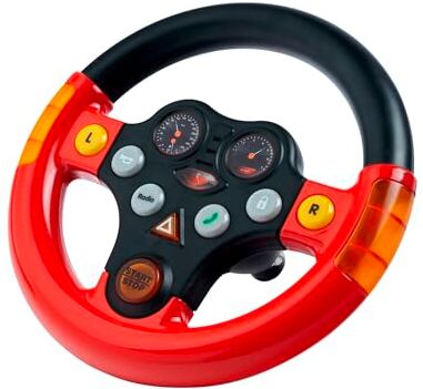 Smoby BIG- Veicolo Multi-Sound Volante Toy Parts, Singolo, Colore Rosso/Nero, Taglia Unica,