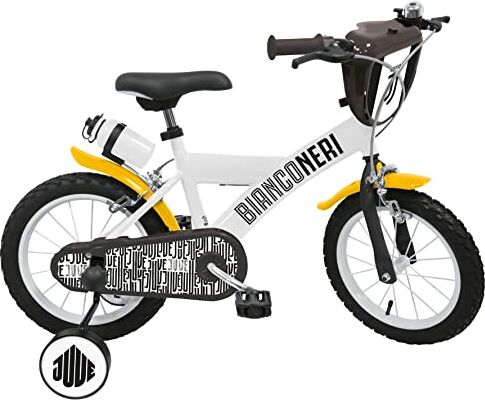 Mondo Toys Bici Mod. F.C JUVENTUS per bambino / bambina misura 16’’ rotelle e freno anteriore / posteriore colore bianco / nero