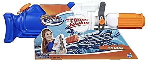 Hasbro Nerf Super Soaker Hydra, Blaster Spruzza Acqua, Giocattolo spruzza acqua per bambini da 7 anni in su