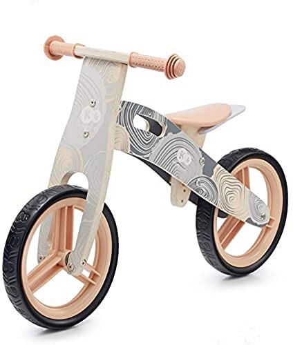 kk Kinderkraft Kinderkraft Bicicletta in Legno RUNNER, Bici senza Pedali, Sella Regolabile, Blocco dello Sterzo, Fino 35 Kg, Grigio