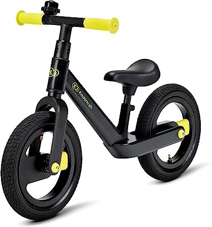 kk Kinderkraft Kinderkraft GOSWIFT Bicicletta Bambini 3-5 anni 12 Pollici, Ultraleggero, Bici senza Pedali, Sella Regolabile, Nero