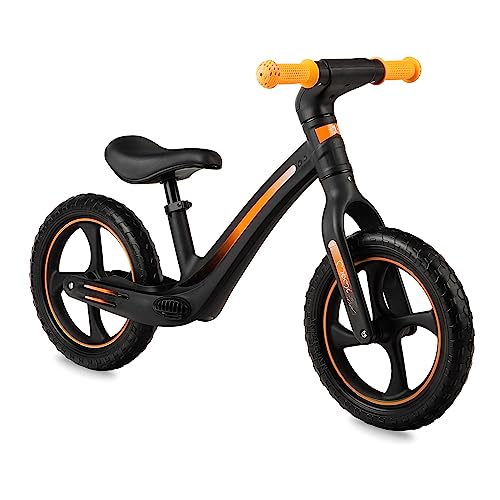 Momi MIZO Balance bike per bambine e bambini (peso corporeo massimo 25 kg), bicicletta senza pedali a due ruote con ruote antiforatura e poggiapiedi in plastica, struttura leggera solo 3 kg