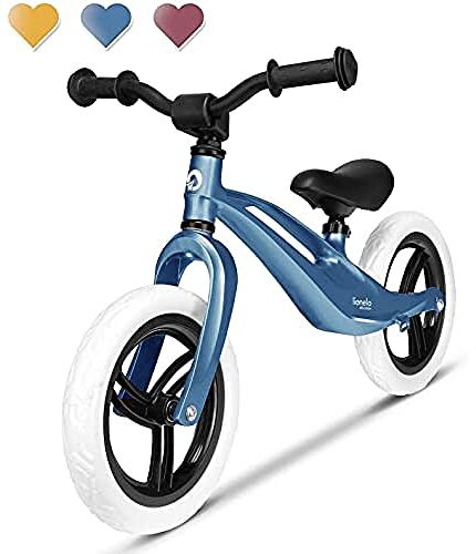 lionelo Bart, Bicicletta Senza Pedali Da 18 Mesi Fino A 30 Kg Telaio In Magnesio Manutenzione R Unisex Baby, Blu (Blue), S