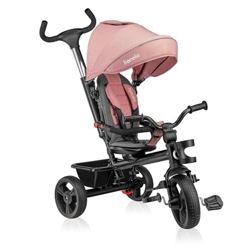 lionelo Haari 2 in 1 Triciclo bici e passeggino fino a 25kg, Pieghevole, Fronte mamma e fronte strada, Regorabile compatto con Borsa e portabibite, Cinture a 3punti Triciclo per bambini da 1 a 5 anni