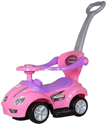 COIL Veicoli per Bambini, Auto Giocattolo, Camminatore, Auto in Plastica, Passeggino, Auto, per Bambini Oltre 12 Mesi Design 3 in 1 Macchina Per Bambini a Spinta Macchine Per Bambini (Rosa)