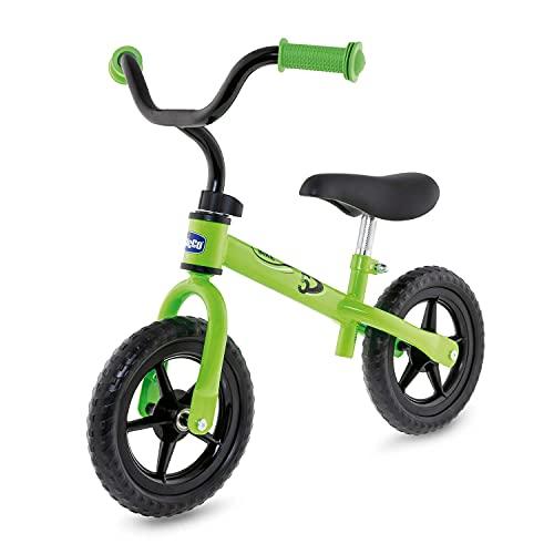 Chicco Green Rocket Bicicletta Senza Pedali, Bici Balance Bike per l'Equilibrio, con Manubrio e Sellino Regolabili, Max 25 Kg, Verde Giochi Bambini 2-5 Anni, Taglia unica