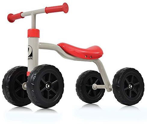 Hauck Bici Senza Pedali 1st Ride Bicicletta Senza Pedali da 1 Fino a 3 Anni Balance Bike con 4 Ruote da 15 cm Diamentro Quadriciclo Ergonomico, Antiribaltamento Rosso