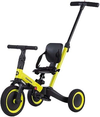 moovkee. Triciclo Bambini da 1 anno a 5 anni Triciclo Evolutivo Trasformabile Varie Configurazioni con Putter, Cintura, Sella Regolabile, senza o con Pedali Sviluppa Equilibrio e Muscoli