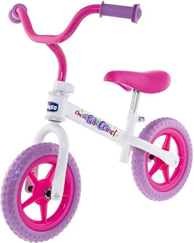 Chicco Pink Comet Bicicletta Senza Pedali, Bici Balance Bike per l'Equilibrio, con Manubrio e Sellino Regolabili, Max 25 Kg, Rosa Giochi Bambini 2-5 Anni