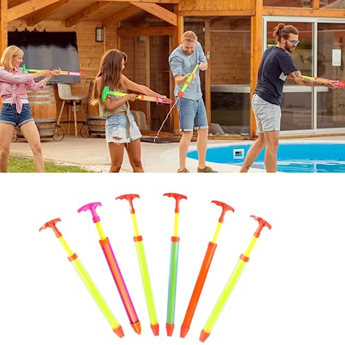 GEPROSMA Pistola ad Acqua Bambini Adulti Confezione da 6,44cm Fucile ad Acqua 6 Pack,Pistole ad Acqua Potente,35FT Acqua Range Potente Lunga Distanza,Per il Giardino Spiaggia Giocattolo All'aperto