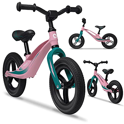 lionelo Bart TOUR Bici senza pedali per bambini da 2 anni a 30kg Ultraleggero solo 3kg e Resistente: telaio in magnesio resistenza ai danni Ruote da 12 pollici, Manubrio e sella regolabili Poggiapiedi