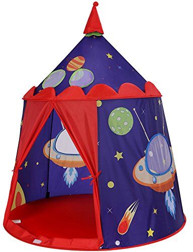 SONGMICS Tenda da gioco, castello per bambini, casa da gioco per interni ed esterni, portatile con borsa per il trasporto, regalo, certificata EN71, blu LPT01BU