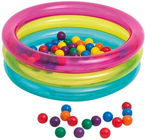 Intex 48674 Piscina Baby 3 Anelli Palline Colorate, 86 x 25 cm