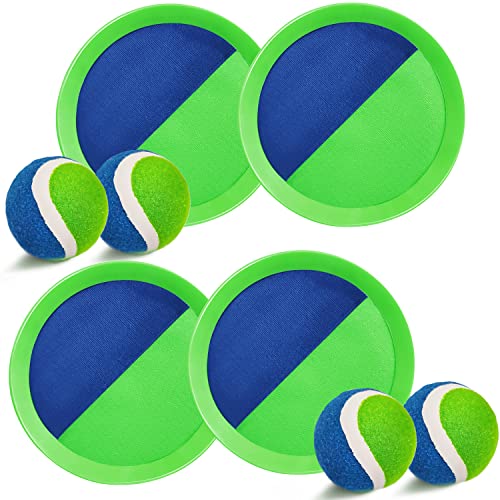 Jalunth Cattura Racchette Palline Set Velcero Racchettoni Giochi Spiaggia Mare Esterno Giardino Bambino Bambina Bambini Bimba Bimbo Adulti Famiglia Giocattoli 2 3 4 5 6 7 8 10 12 Anni Pasqua Regalo