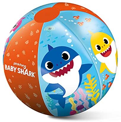 Mondo Toys Baby Shark Beach Ball Pallone da Spiaggia Colorato gonfiabile ideale per giocarci in acqua adatto a bambini/ragazzi/adulti 50 cm. di diametro