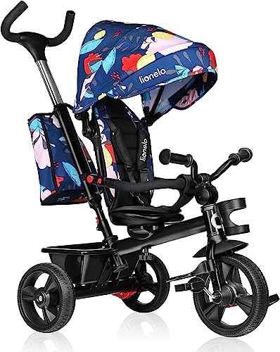 lionelo Haari 2 in 1 Triciclo bici e passeggino fino a 25kg, Pieghevole, Fronte mamma e fronte strada, Regorabile compatto con Borsa e portabibite, Cinture a 3punti Triciclo per bambini da 1 a 5 anni