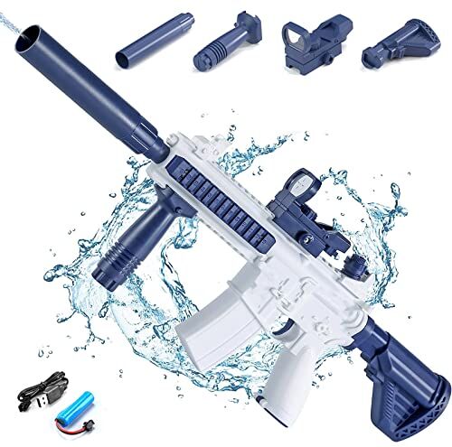 DAZZTIME Pistola ad acqua elettrica potenziata, Potenti a Lunga Distanza, Giocattolo Blaster per Bambini e Adulti