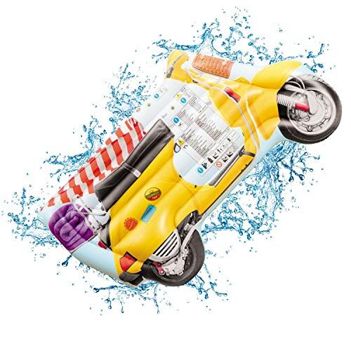 Mondo Toys Air Mat Jumbo Vintage Motorbike Materassino d’acqua gonfiabile forma di moto / vespa vintage ideale per mare, spiaggia, piscina per adulti e bambini 78 x 183 cm