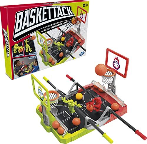 Hasbro Baskettack Gioco di calcio e pallacanestro, per bambini dai 8 anni in su, 2 giocatori