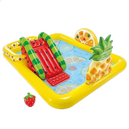 Intex 57158 Play Center Piscina Gonfiabile Frutta, Multicolore, 244 X 191 X 91 Cm