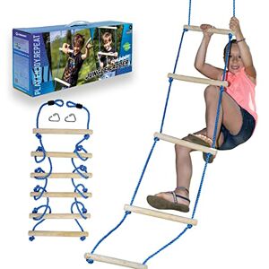 Schildkröt Jungle Ladder, Accessorio Jungle Line, Robusta Scala di Corda Lunga 2,5 Metri, 6 Pioli in Legno di Alta Qualità Schildkröt Jungle Ladder, Accessorio Jungle Line, Robusta Scala di Corda Lunga 2,5 Metri, 6 Pioli in Legno di Alta Qualità