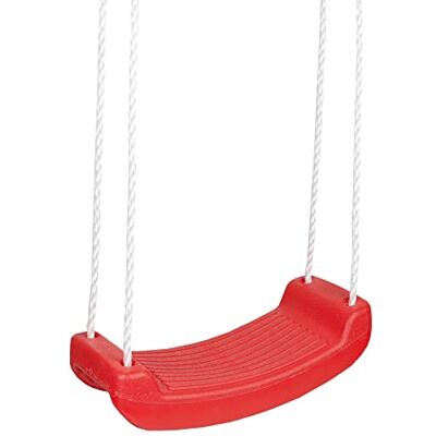 Idena Altalena in plastica rossa per bambini dai 3 anni in su, con corde regolabili e anelli in acciaio, portata fino a 50 kg, per un divertimento senza problemi a dondolo Idena Altalena in plastica rossa per bambini dai 3 anni in su, con corde regolabili e anelli in acciaio, portata fino a 50 kg, per un divertimento senza problemi a dondolo
