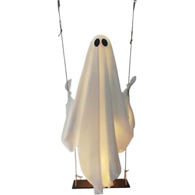 Generic Altalena sospesa fantasma con luci per portico anteriore cortile albero (con luce) Generic Altalena sospesa fantasma con luci per portico anteriore cortile albero (con luce)