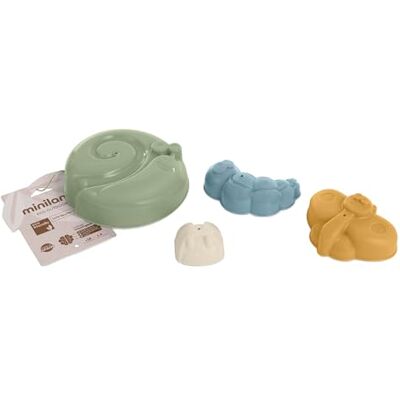 Miniland ECO Sand Molds Cool Giocattolo per bambini con set di 4 pezzi di figure del mare. Miniland ECO Sand Molds Cool Giocattolo per bambini con set di 4 pezzi di figure del mare.