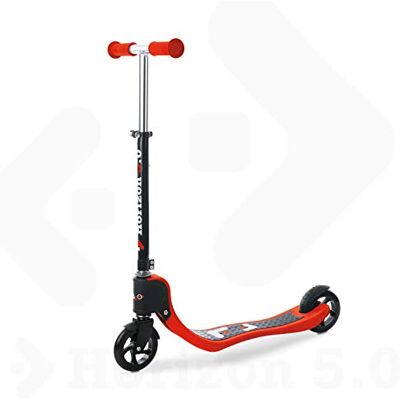 Mondo On&Go Horizon 5.0 Monopattino 2 ruote in alluminio- Ruote in PP e manopole TPR freno di sicurezza posteriore Colore Rosso Mondo On&Go Horizon 5.0 Monopattino 2 ruote in alluminio- Ruote in PP e manopole TPR freno di sicurezza posteriore Colore Rosso
