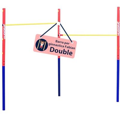 Hudora Sbarra per trazioni Fabian Standard Sbarra doppia per bambini e adulti Sbarra da ginnastica regolabile su 4 altezze Sbarra fitness robusta da esterno fino a 100kg Hudora Sbarra per trazioni Fabian Standard Sbarra doppia per bambini e adulti Sbarra da ginnastica regolabile su 4 altezze Sbarra fitness robusta da esterno fino a 100kg