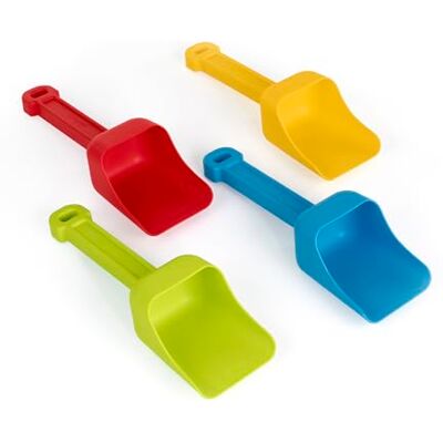 Miniland Set di 4 Palette Giocattolo per Bambini Palette Resistenti per Sabbia e Neve Giocattoli da Spiaggia e per Esterni, Divertimento all'Aperto Miniland Set di 4 Palette Giocattolo per Bambini Palette Resistenti per Sabbia e Neve Giocattoli da Spiaggia e per Esterni, Divertimento all'Aperto