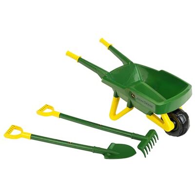 Theo Klein John Deere Set carriola, Robusto set di attrezzi da giardino per bambini, Pala e rastrello inclusi, Giocattolo per bambini dai 3 anni Theo Klein John Deere Set carriola, Robusto set di attrezzi da giardino per bambini, Pala e rastrello inclusi, Giocattolo per bambini dai 3 anni