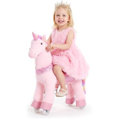 VEVOR Unicorno Cavalcabile Rosa per Bambini, Unicorno Cavalcabile con Ruote, Senza Batterie, Anello Anti-Ribaltamento, Sedile Rialzato, Maniglie e Pedali, Carico Massimo 50 kg, Per Bambini 3-8 Anni VEVOR Unicorno Cavalcabile Rosa per Bambini, Unicorno Cavalcabile con Ruote, Senza Batterie, Anello Anti-Ribaltamento, Sedile Rialzato, Maniglie e Pedali, Carico Massimo 50 kg, Per Bambini 3-8 Anni