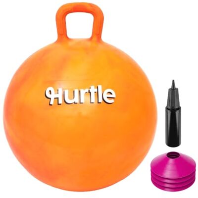 Hurtle Pallone per Saltare 51 cm per Bambini, Palla per Saltare Bambini con Maniglie, Pompa e 4 Coni, Gioco di Equilibrio per Interno ed Esterno, Giochi da Giardino, 3-12 Anni, Rosa Hurtle Pallone per Saltare 51 cm per Bambini, Palla per Saltare Bambini con Maniglie, Pompa e 4 Coni, Gioco di Equilibrio per Interno ed Esterno, Giochi da Giardino, 3-12 Anni, Rosa