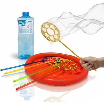 alldoro Piscina di sapone colorata diametro 48 cm con 4 grandi barre di bolle di sapone, 1000 ml di schiuma di sapone trasportabile alldoro Piscina di sapone colorata diametro 48 cm con 4 grandi barre di bolle di sapone, 1000 ml di schiuma di sapone trasportabile